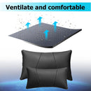 Car Headrest Lumbar Waist Seat Pillow PU Leather Travel Soft Cushion Support