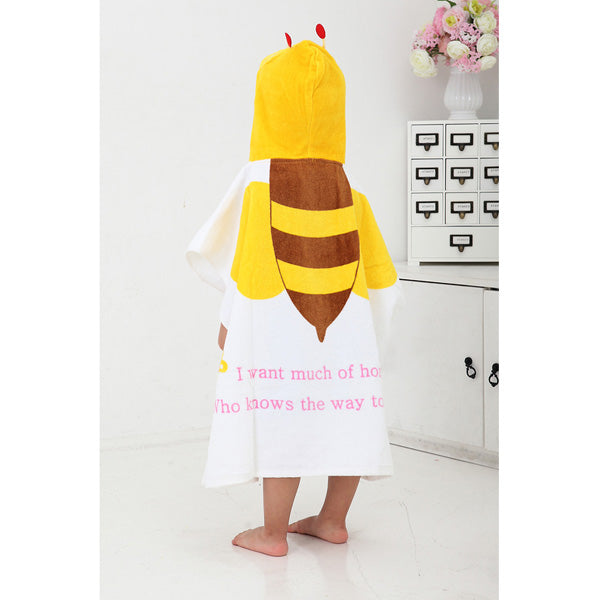 Baby Kids Cute Animal Design Cotton Hooded Bathrobe Towels Soft & Comfortable