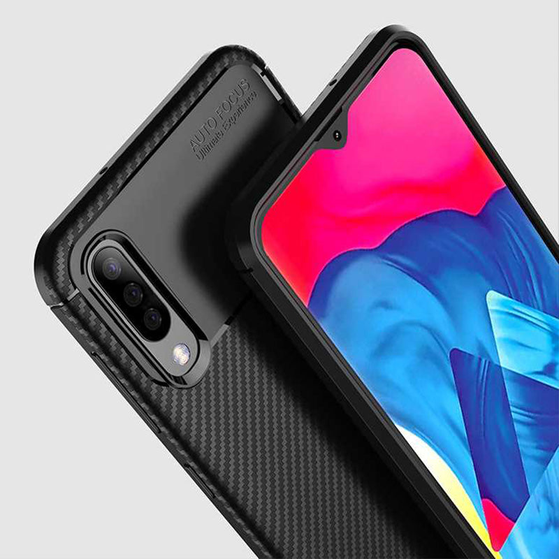 Bakeey Protective Case For Samsung Galaxy A50 2019 Carbon Fiber Fingerprint Resistant Soft TPU Back Cover