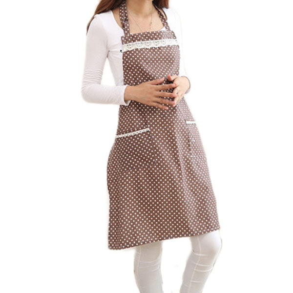 Honana KT-AP1 Adjustable Large Size Bib Apron Kitchen Cooking Woman Man Stripe Linen Apron With Pocket