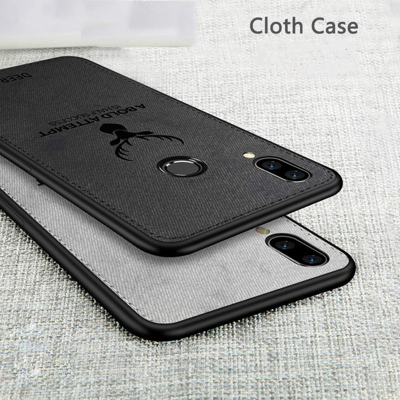 BAKEEY Deer Shockproof Cloth&TPU Protective Case For Xiaomi Redmi 7