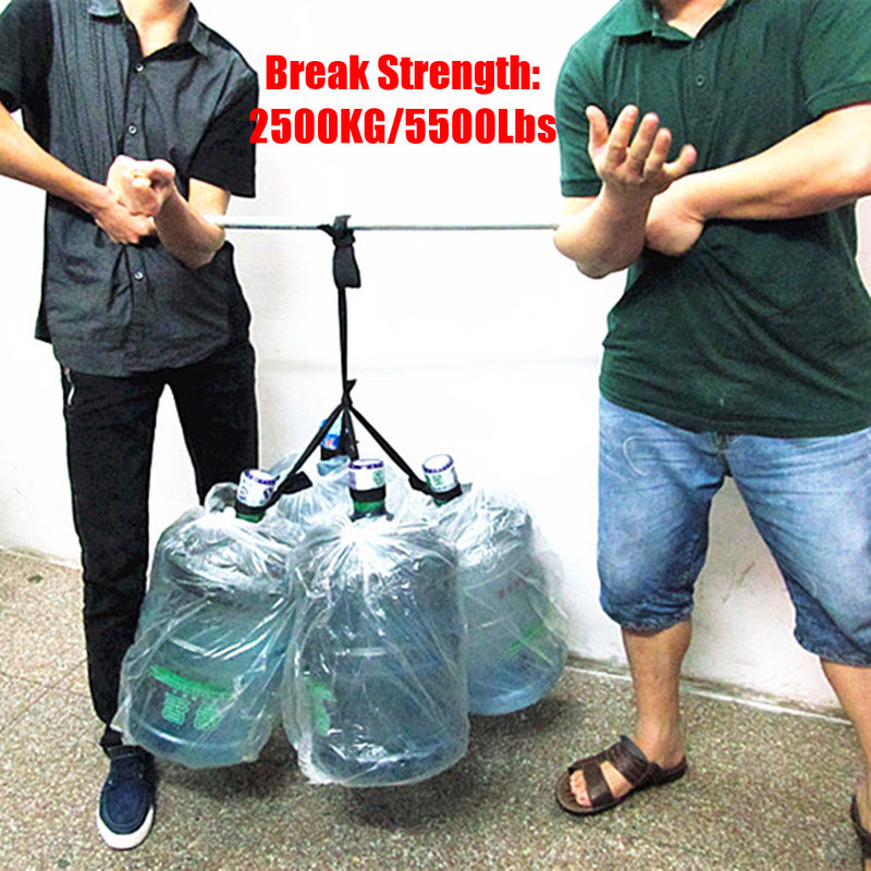 5m Seat Belt Strap Webbing Polyester Fiber Black Break Strength 2500KG 47mm Wide