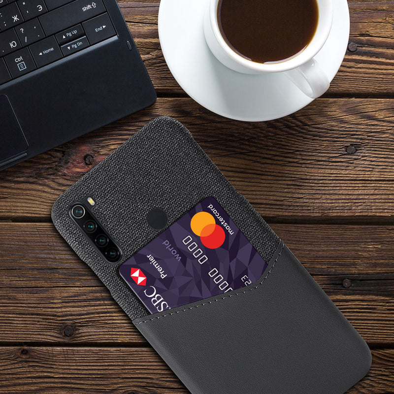 Bakeey Luxury PU Leather Cloth with Card Slot Shockproof Anti-scratch Back Cover Protective Case for Xiaomi Redmi Note 8