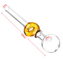 5inch Amber Ring Herb Pipe Glass Tube Filter Tool Holder Glassware Gift