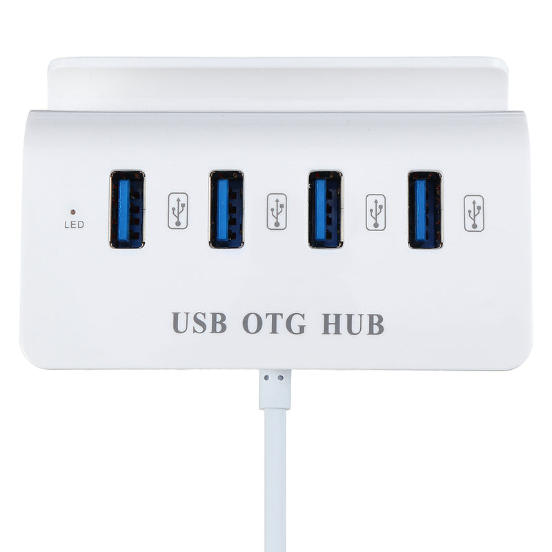 Bakeey USB OTG 2 in 1 Micro USB 2.0 High Speed Expansion 4 Ports HUB USB Splitter for Honor 8X