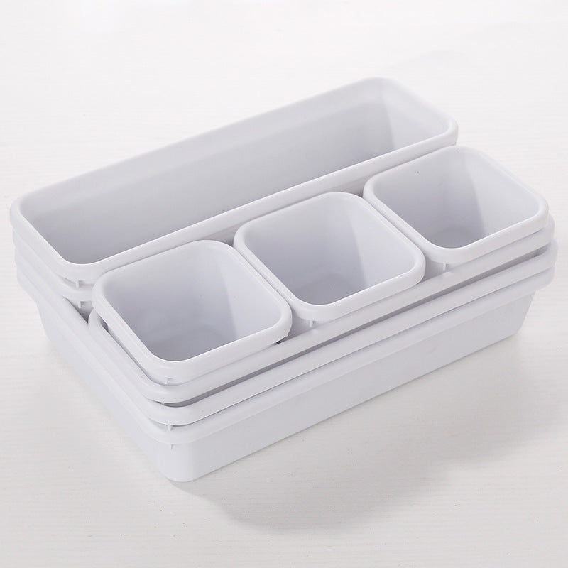 Plastic Compartment Drawer Cosmetic Makeup Jewelry Sundries Organizer Desktop Storage Box