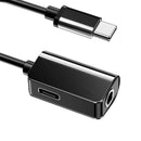 Baseus Type C To Type C+3.5mm Jack Splitter Charging Earphone Audio Cable Adapter For Phone Tablet