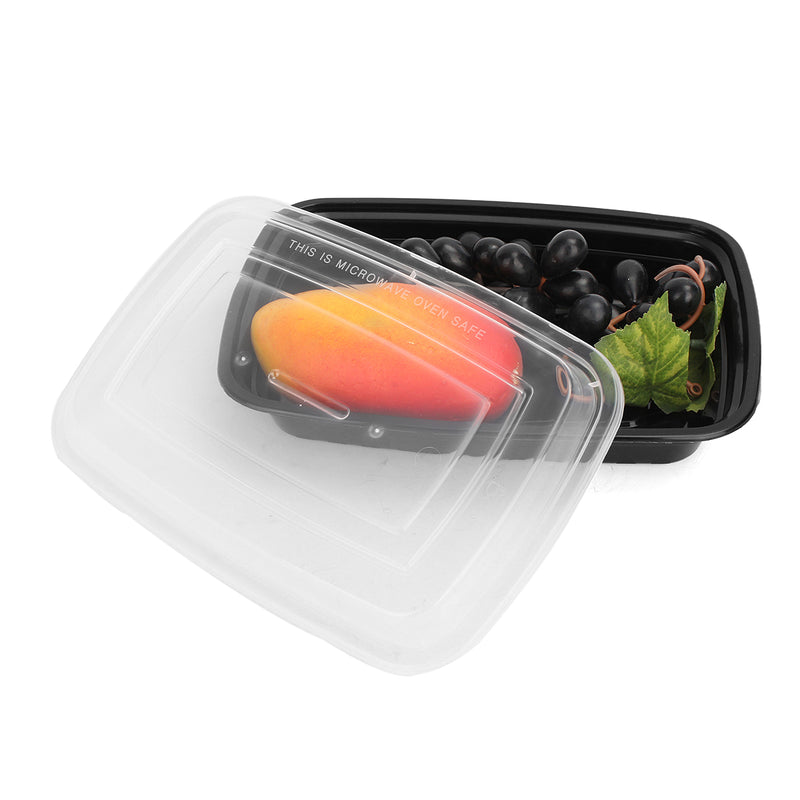 10Pcs 750ml Meal Prep Container Set Plastic Food Storage Reusable Lids Lunch Boxes