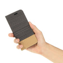 Bakeey Flip Shockproof Canvas Holster PU Leather Protective Case For Elephone U2