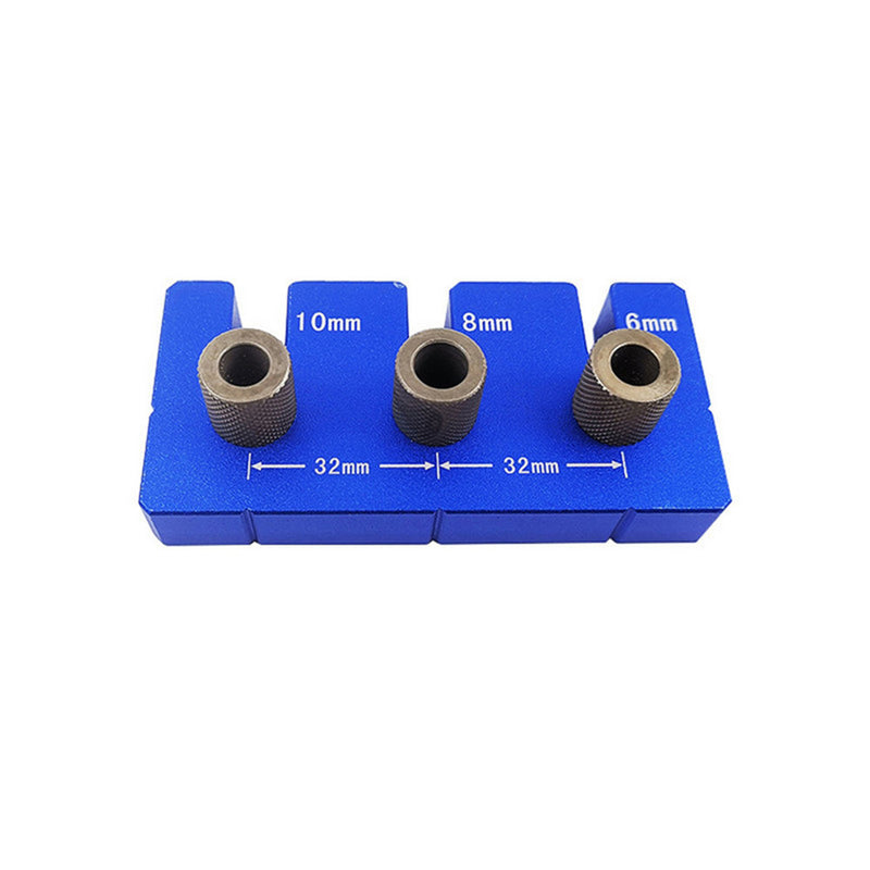 X150 Three-in-one Woodworking Dowelling Jig Kit Adjustable Drilling Guide Puncher Locator Carpentry Tools Wrench Furniture Positioner