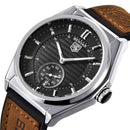 BENYAR 5125M Sport Men Watch 3ATM Waterproof Calendar Leather Strap Quartz Watch