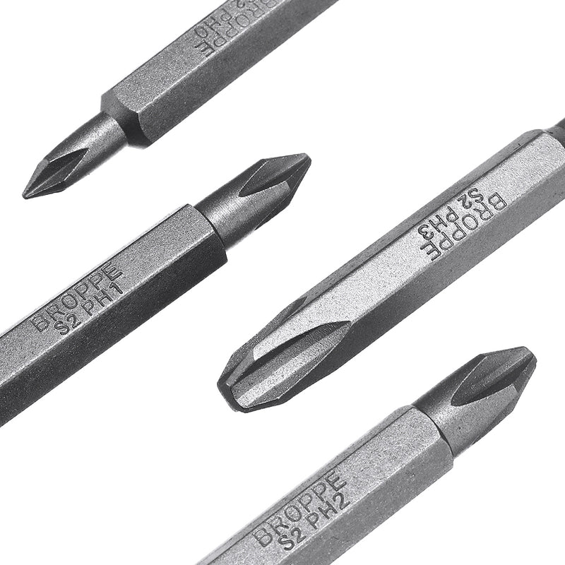 BROPPE 10Pcs Magnetic Phillips Screwdriver Bits PH0/PH1/PH2/PH4 1/4 Inch Hex Shank Screwdriver Set