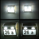 Solar Power 7 LED PIR Motion Sensor House Number Light Door Sign Wall Street Lamp