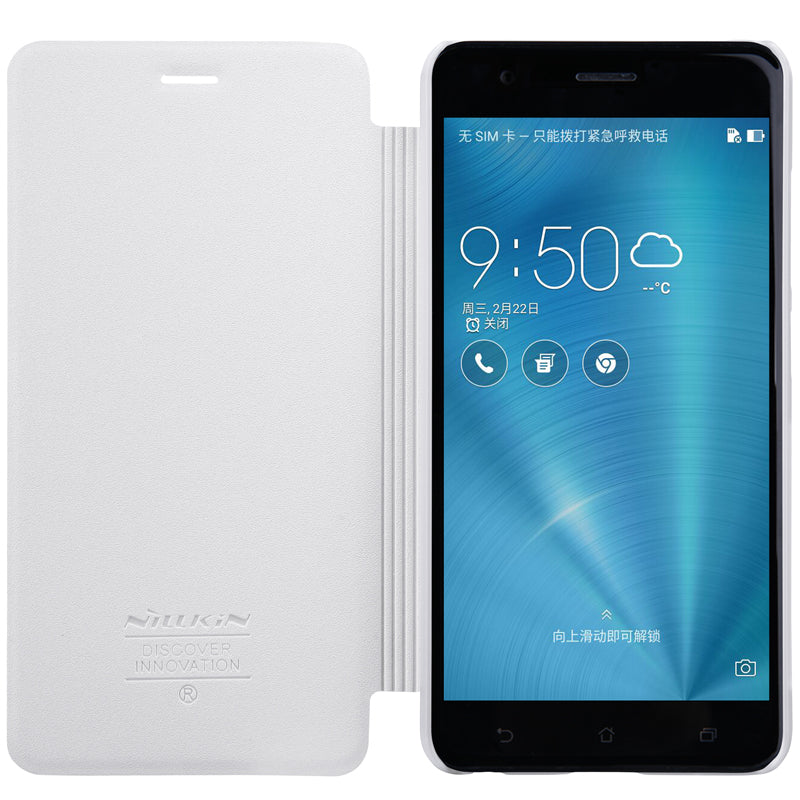 NILLKIN Sparkle Flip Smart Sleep PU Leather Protective Case For ASUS ZenFone 3 Zoom ZE553KL