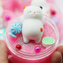Fluffy Slime DIY Mochi Squishy Cat Chick Crystal Silk Cloud Mud 100ml Stress Reliever Kids Adults Play Toy