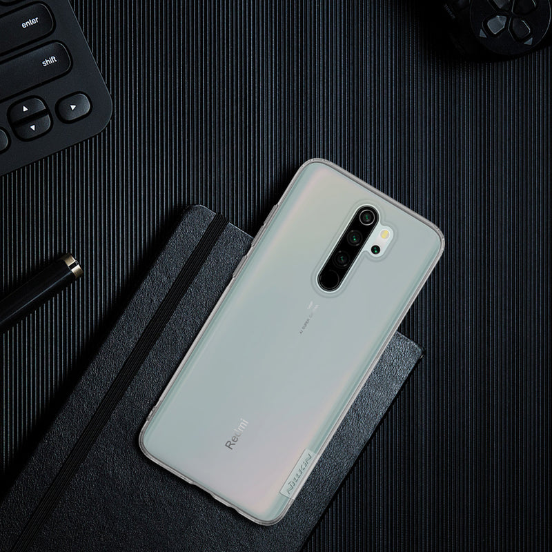 NILLKIN Crystal Clear Transparent Bumpers Shockproof Soft TPU Protective Case for Xiaomi Redmi Note 8 Pro