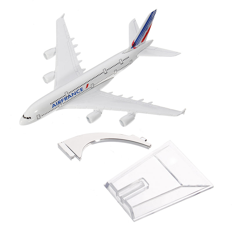 6.1inch Planes Airplane Model Diecast Aircraft Model Airline Kit Kids Adult  Alloy and Transparent Plastic Support Base Science Education