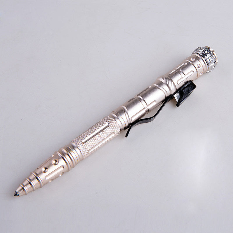 FREE SOLDIER AI0146 Mini Pen Shape Tactical Flashlight EDC Glass Breaker Flashlight Screwdriver Whistle Lighter For Outdoor Camping Hunting