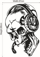 Hallowen Skull Head Showcase Glass Window Decor Wall Sticker Party House Home Decoration