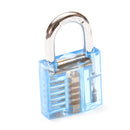 DANIU 5Pins Blue Transparent Pick Cutaway Visable Inside View Padlock Lock for Locksmith Practice Training