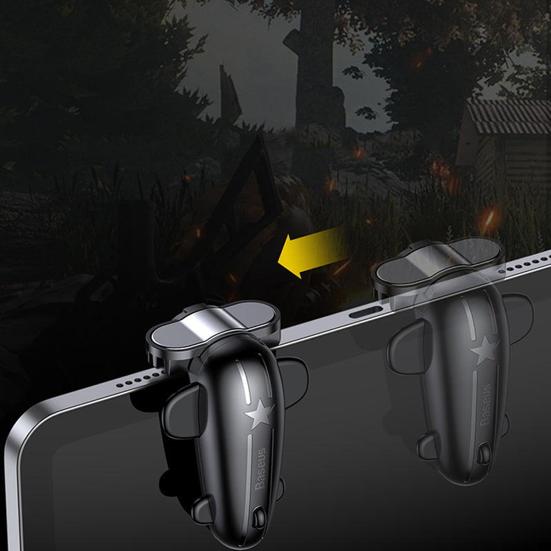Baseus PUBG Mobile Controller Trigger Gamepad Button Joystick for iPhone X XR Note 9 9s Mi8 iPad