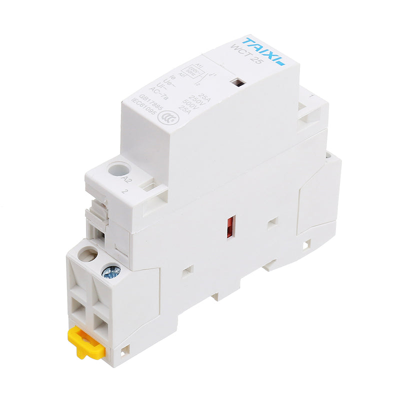 TAIXI 25A 1NO/2NO AC Contactor 24~220V 50/60HZ Din Rail Household AC Modular Contactor