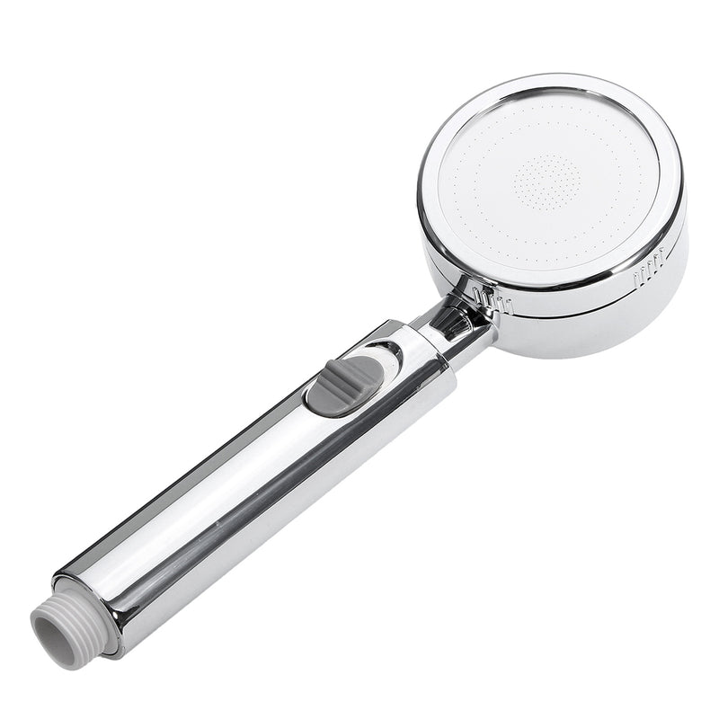 Bathroom Bath Round Handheld Shower Head Boost High Pressure w/ On Off Switch