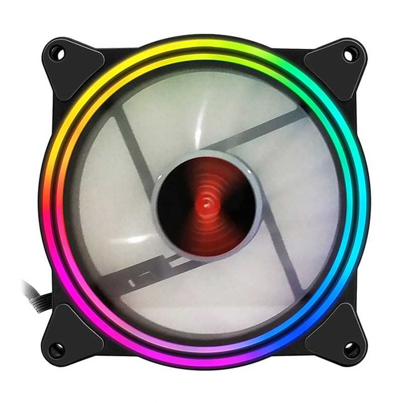 Coolmoon 40000Hrs 6PCS 120mm CPU Cooling Fan Multilayer Backlit RGB Cooling Fan with the Remote Control