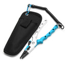 H3 Fishing Pliers Crimping Remove Hook Scissors with Sheath Split Ring Cutters Fish Line Cutters