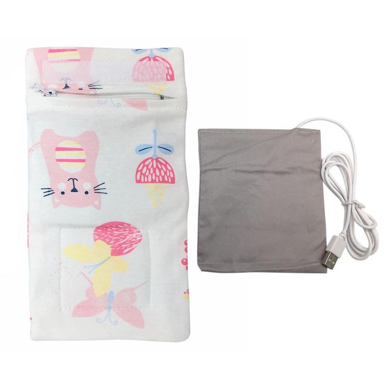 KCASA USB Baby Bottle Bag Warmer Portable Milk Travel Cup Warmer Heater Infant Feeding Bottle Bag Storage Cover Insulation Thermostat Bags