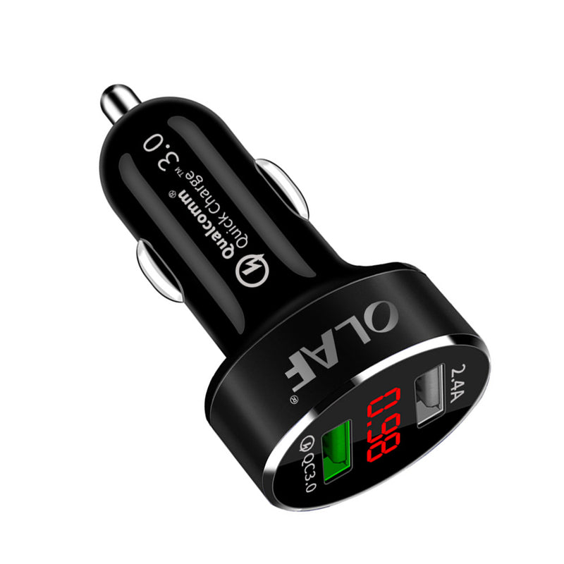 OLAF Car USB Charger Quick Charge 3.0 2.0 Mobile Phone Charger 2 Port USB Fast Car Charger for Samsung Xiaomi Tablet Charger