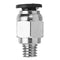10Pcs 4.3mm Bore Pneumatic Connectors PC4-M6 Fit 4mm PTFE Tube Connector Coupling Feed Inlet