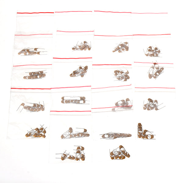 20pF - 1uF 50V 180pcs 18 Values Leaded Multilayer / Monolithic Ceramic Capacitor Assorted Kit