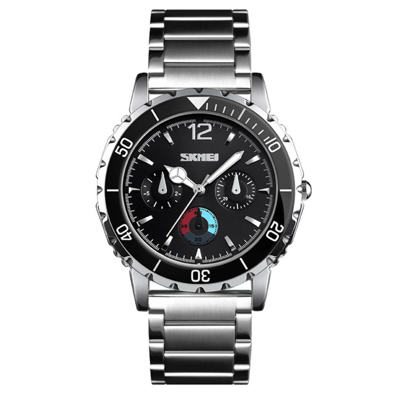 SKMEI 1482 Business Style Stainless Steel Luminous Pointer Quartz Watches Men Wrist Watch