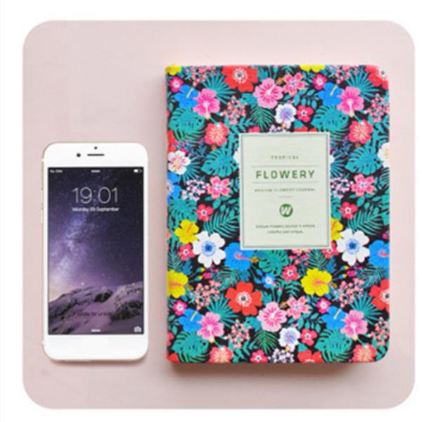 A5 PU Leather Floral Schedule Book Diary Weekly Planner Notebook School Office Supplies Stationery