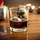KCASA KC-ICW6 Whiskey Stone Set Reusable Food Grade Stainless Steel Wine Cooling Cube 40mm Ball