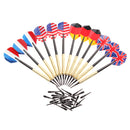 12Pcs Professional National Flag Tail Darts 4 Kinds With 100 Extra Soft Tips