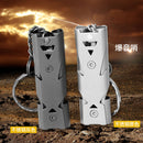 IPRee Outdoor Double Tube 150db Whistle Camping Survival Stainless Steel Apito Sounder