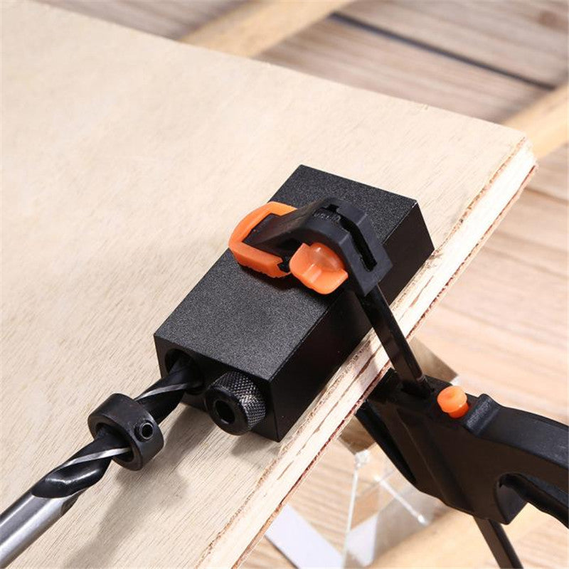 Aluminum Alloy Oblique Hole Positioner 6/8/10mm 15 Degree Woodworking Locator Pocket Hole Jig