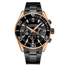 LONGBO 80523 Fashion Full Steel Luminous Display Waterproof Business Style Men Quartz Watch