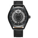 WEIDE UV1701 Unique Design Men Wrist Watch Leather Strap Casual Style Quartz Watch