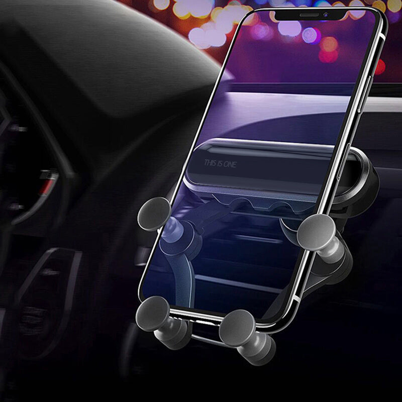 Bakeey Upgrade Metal Gravity Linkage Automatic Lock Air Vent Car Phone Holder for 4.7-6.5 Inch Smart Phone iPhone XS Max Samsung Galaxy S10+
