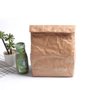 SANNE 6L Brown Paper Lunch Bag Reusable Box Sack Durable Insulated Thermal Kraft Paper Bag Snack