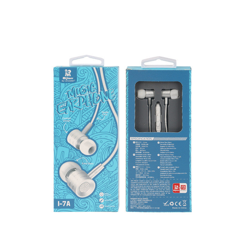 Langsdom I-7A Wired Metal Professional Earphone HiFi Stereo In-ear Headsets With Mic for Cell Phones