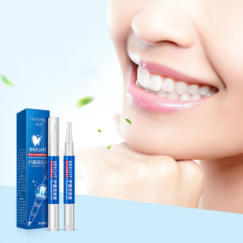 Teeth Brightening Pen Tooth Tartar Stains Remover Teeth Whitening for Yellow Teeth Smoked Oral Care Soft Brush Toothpaste Pen