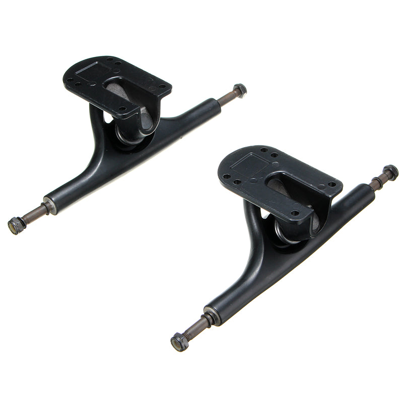 2pcs Skateboard Truck Professional Universal Longboard Hollow Black