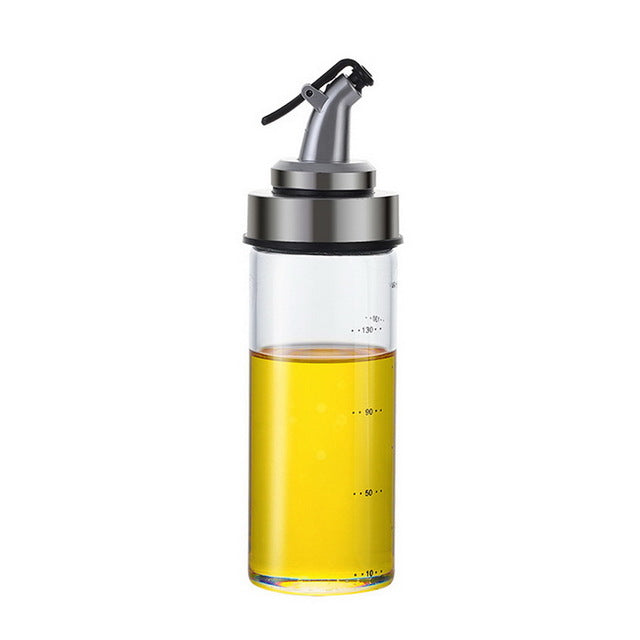 Portable Oil Dispenser Seasoning Bottles Dispenser With Scale Sauce Bottle Glass Storage Bottles For Oil Vinegar Kitchen Cooking Accessories