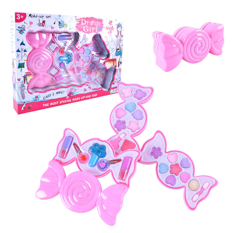 Cosmetic Princess Makeup Set Kit For Kids Girls Eyeshadow Lip Gloss Blushes Toys