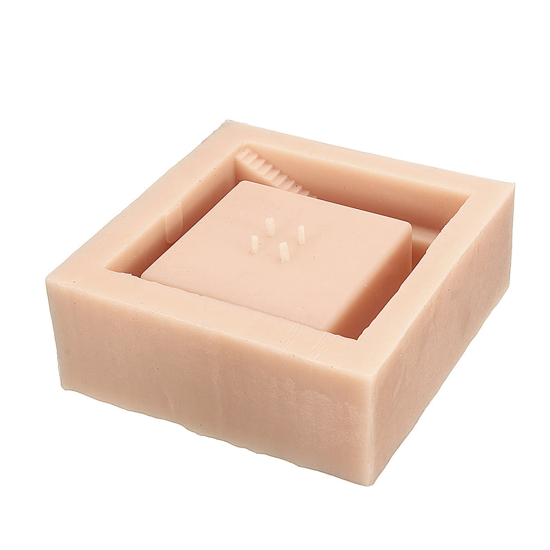 Silicone Concrete Mold Cement Cube DIY Flower Pot Molds Garden Planter Vase Mould