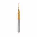 Drillpro 10pcs 0.6mm Titanium Coated Engraving Milling Cutter Carbide End Mill Rotary Burr